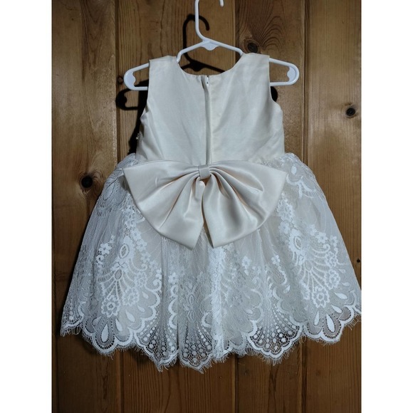 Formal toddler sleeveless dress 18 months light blush pink and white SUPER CUTE! - Picture 6 of 11